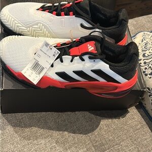 adidas White and Red Athletic Shoes